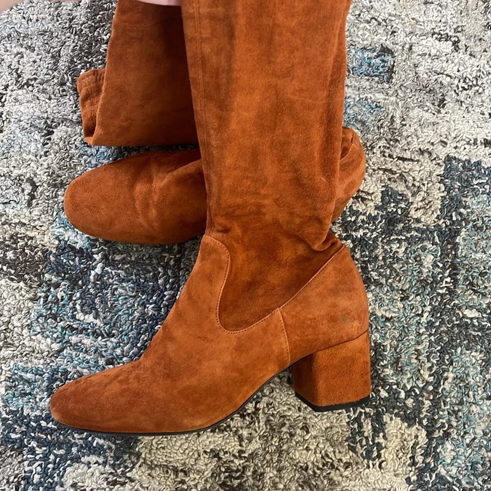 Maje Suede Over the Knee Sock Boot